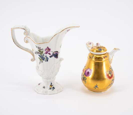 Meissen. Gruppe von 6 Porzellanobjekten mit unterschiedlichen Blumen- und Golddekoren - фото 4