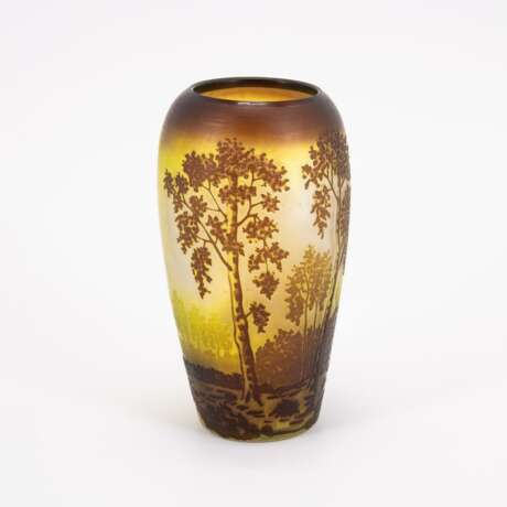 Cristallerie Saint Louis. Ovoide Vase mit Auenlandschaft - photo 4