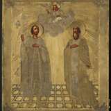 Moscow. Ikone mit zwei Heiligenfiguren - фото 1