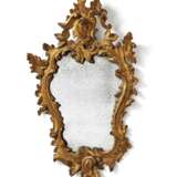 Southern German. CARTOUCHE-SHAPED WOODEN MIRROR - Foto 1