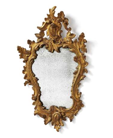 Southern German. CARTOUCHE-SHAPED WOODEN MIRROR - фото 1