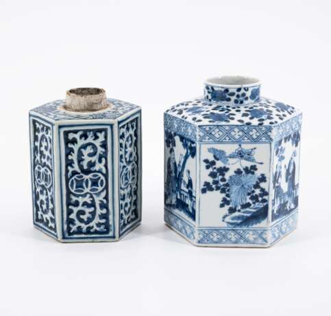 . Acht Deckel- und Teedosen mit blau-weißem Dekor - фото 2
