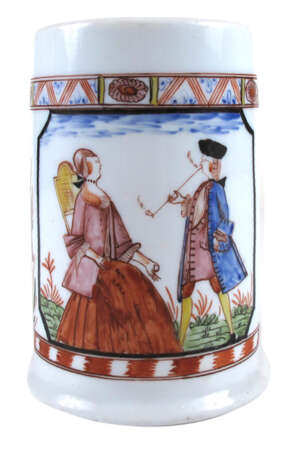 Bierkrug aus Milchglas. Böhmen, ca. drittes Viertel 18. Jahrhundert - Foto 1