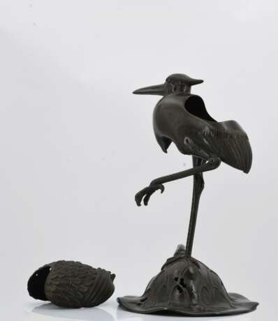 . Incense burner in the shape of a crane - photo 6