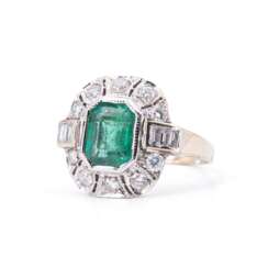 . Smaragd-Diamant-Ring