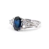 . Saphir-Diamant-Ring - Foto 1