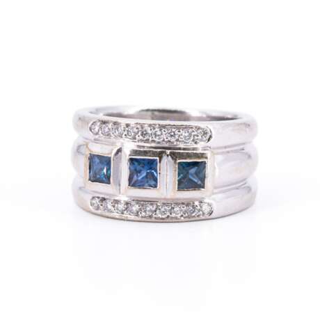 . Saphir-Diamant-Ring - Foto 1