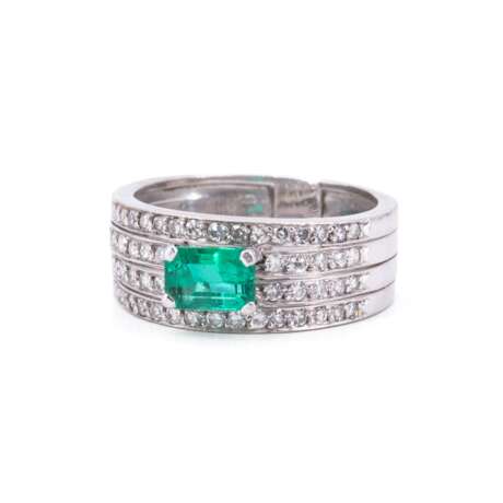 . Smaragd-Diamant-Ring - Foto 1