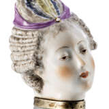 Tabatiere in Form eines Frauenkopfes. 18./19. Jahrhundert - Foto 1