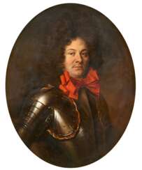 French School. Bust of a Noble Gentleman in Armour with Red Ribbon