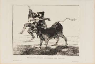 Francisco José de Goya y Lucientes. Aveugle enlevé sur les cornes d'un Taureau