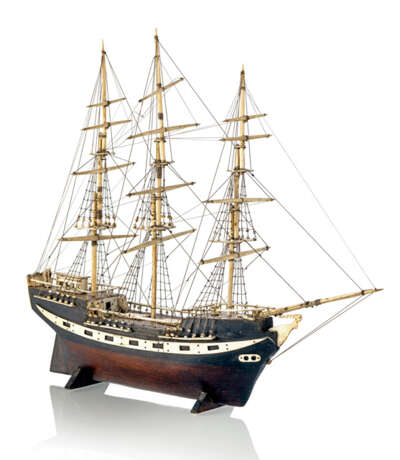 Modell eines Segelschiffs. 19. Jahrhundert - Foto 1