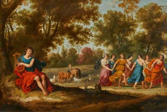 Dutch School. Orpheus Plays the Lyre Before the Animals - Foto 1