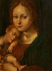 North Italian School. Madonna with the Sleeping Christ Child