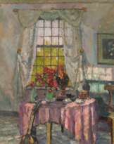 August von Brandis. Saloninterieur