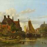 Adrianus Eversen. Little Dutch Town at the River - Foto 1