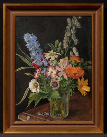 Hans Frank. Blumenstrauß in einer Glasvase - photo 2