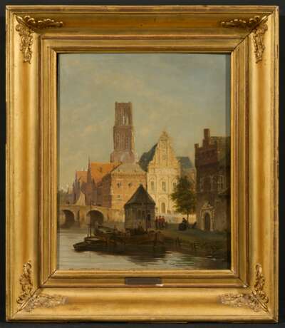 Lambertus Hardenberg. Szene am Kanal in einer niederländischen Stadt (Utrecht?) - фото 2