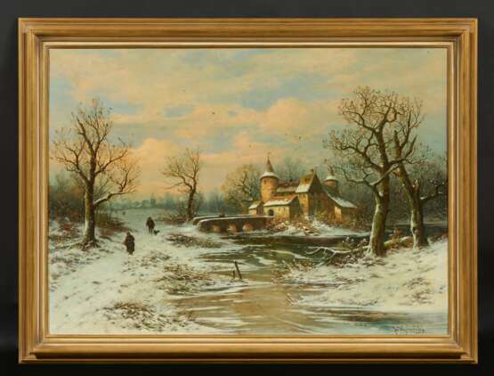 Joseph Heydendahl. Winterlandschaft mit Wasserschloss - photo 2