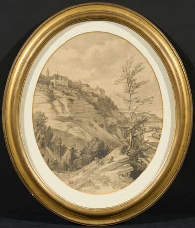 Carl Maria Nicolaus Hummel. Sächsische Landschaft an der Elbe - photo 2