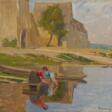 Friedrich Kallmorgen. Women Washing in the River - Auktionsarchiv