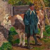 Friedrich Kallmorgen. Nördlingen Farmer with Cow - Foto 1