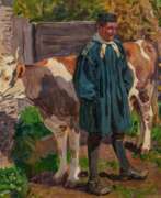 Friedrich Kallmorgen. Friedrich Kallmorgen. Nördlingen Farmer with Cow