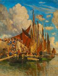 George Cochrane Kerr. Ships at the Quay Wall