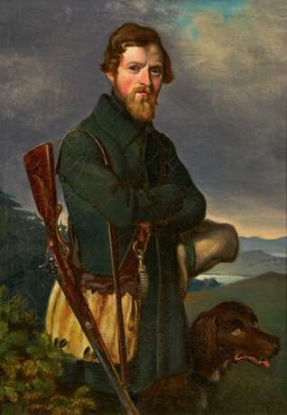 Ferdinand von Rayski. Bildnis eines Jägers mit Hund - Foto 1