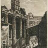 Luigi Rossini. Zwei Kupferstiche mit Ansichten aus Rom: Thermen des Diocletian sowie Marstempel - фото 2
