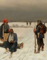 Christian Sell the Younger. Soldaten in verschneiter Landschaft