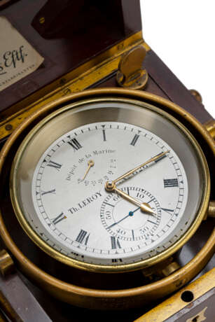 Marine-Chronometer. Bezeichnung Th.LEROY No.626., Frankreich, um 1900 - фото 3