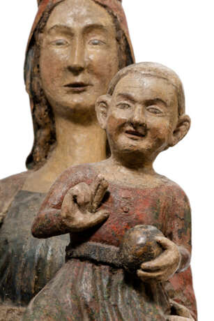 Thronende Madonna mit Kind. Zentral-Italien/Umbrien/Abruzzen, 1. Hälfte 14. Jahrhundert - Foto 5