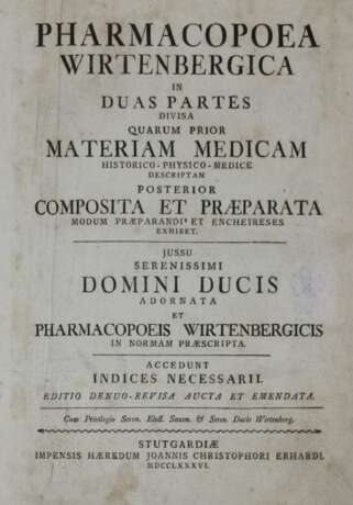 Pharmacopoea Wirtembergica - photo 1