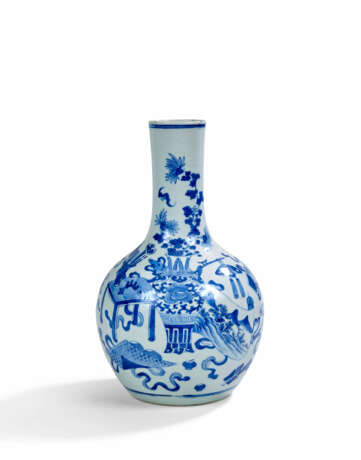 CHINE circa 1900 Vase bouteille en porce … - фото 1