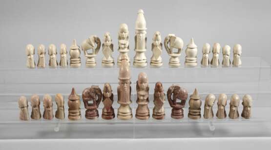 Schachspiel Speckstein - photo 1