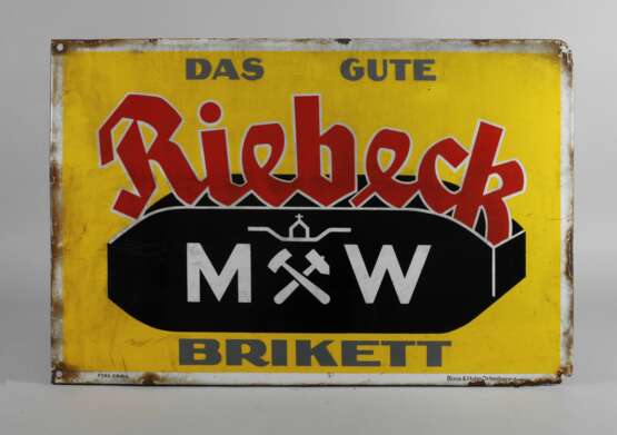 Emailleschild Riebeck - Foto 1