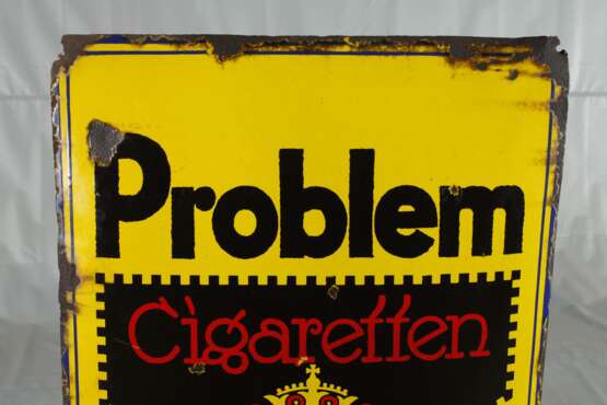 Emailleschild Problem Cigaretten - photo 2