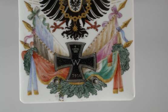 Patriotische Porzellanplakette Kaiserzeit - photo 3
