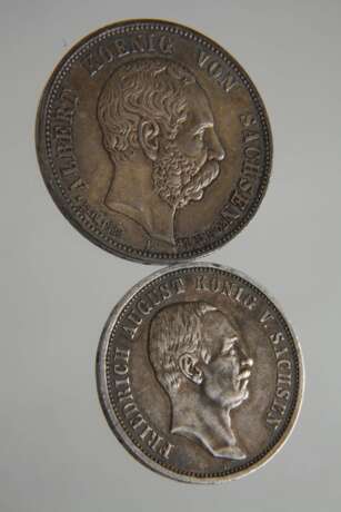 Zwei Silbermünzen Sachsen - фото 2