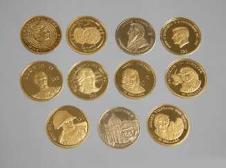 Elf Münzen Gold 999