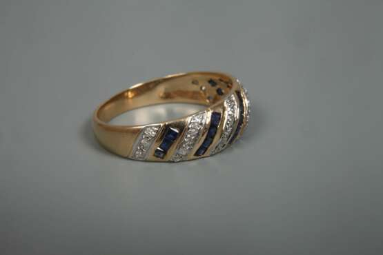 Damenring mit Saphir und Diamant - photo 2