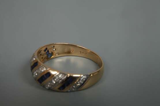 Damenring mit Saphir und Diamant - photo 3