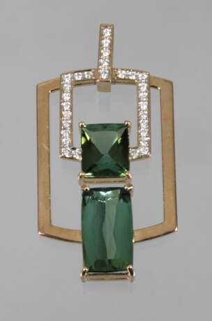 Schmuckanhänger mit Turmalin, Peridot und Diamanten - фото 1