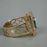 Prachtvoller Ring mit Edelopal und Diamanten - photo 3