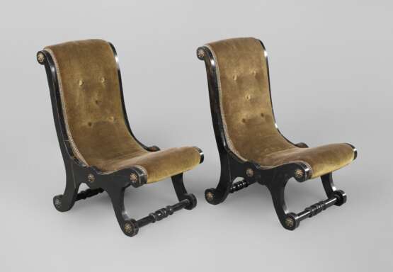 Paar viktorianische Slipper Chairs - photo 1