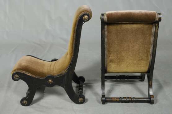 Paar viktorianische Slipper Chairs - photo 3