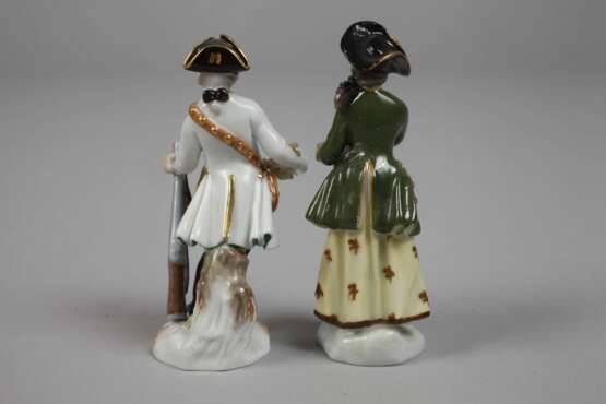 Meissen-Miniaturen "Jäger" und "Jägerin" - Foto 2