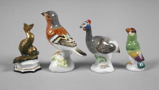 Meissen drei Miniatur-Vögel und Rosenthal Delphin - Foto 1