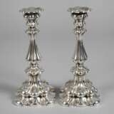 Paar Kerzenleuchter Silber im Barockstil - Foto 1